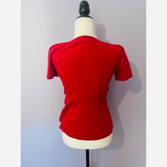 Anthropologie | Maeve Red Dakota Wrap Top - Picture 4 of 5